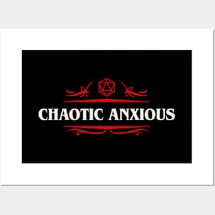 Chaotic Anxious Funny Tabletop RPG Alignment Posters and Art